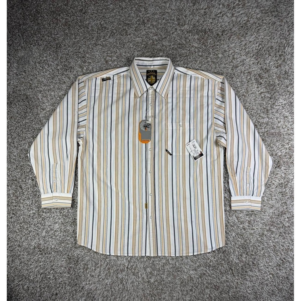 Akademiks Unseen Forces Y2K Striped Shirt XXL 00s Hip Hop Streetwear